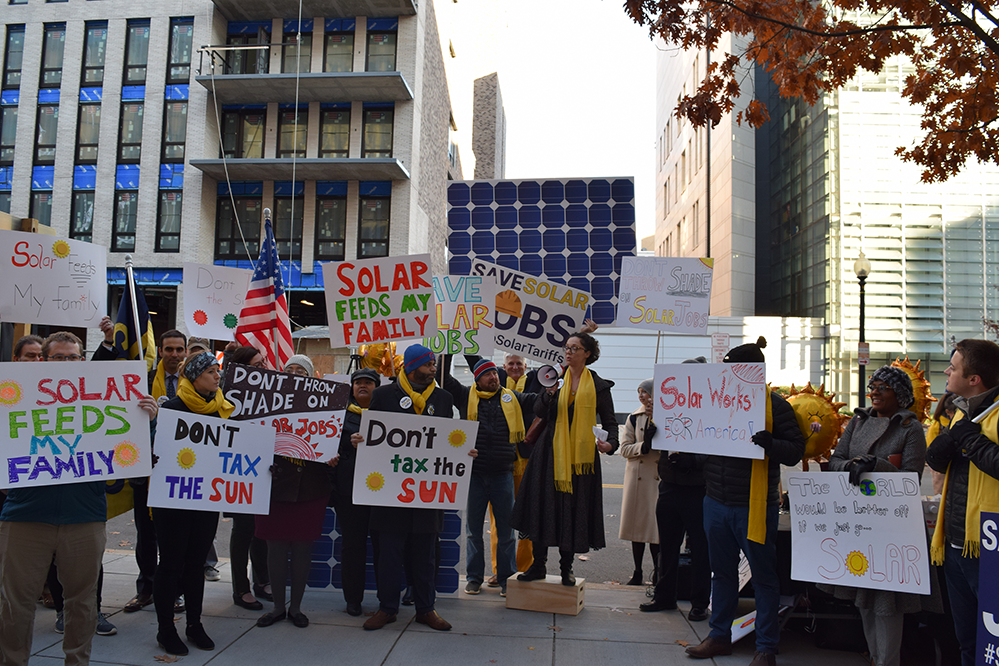 the rally to stop solar tariffs