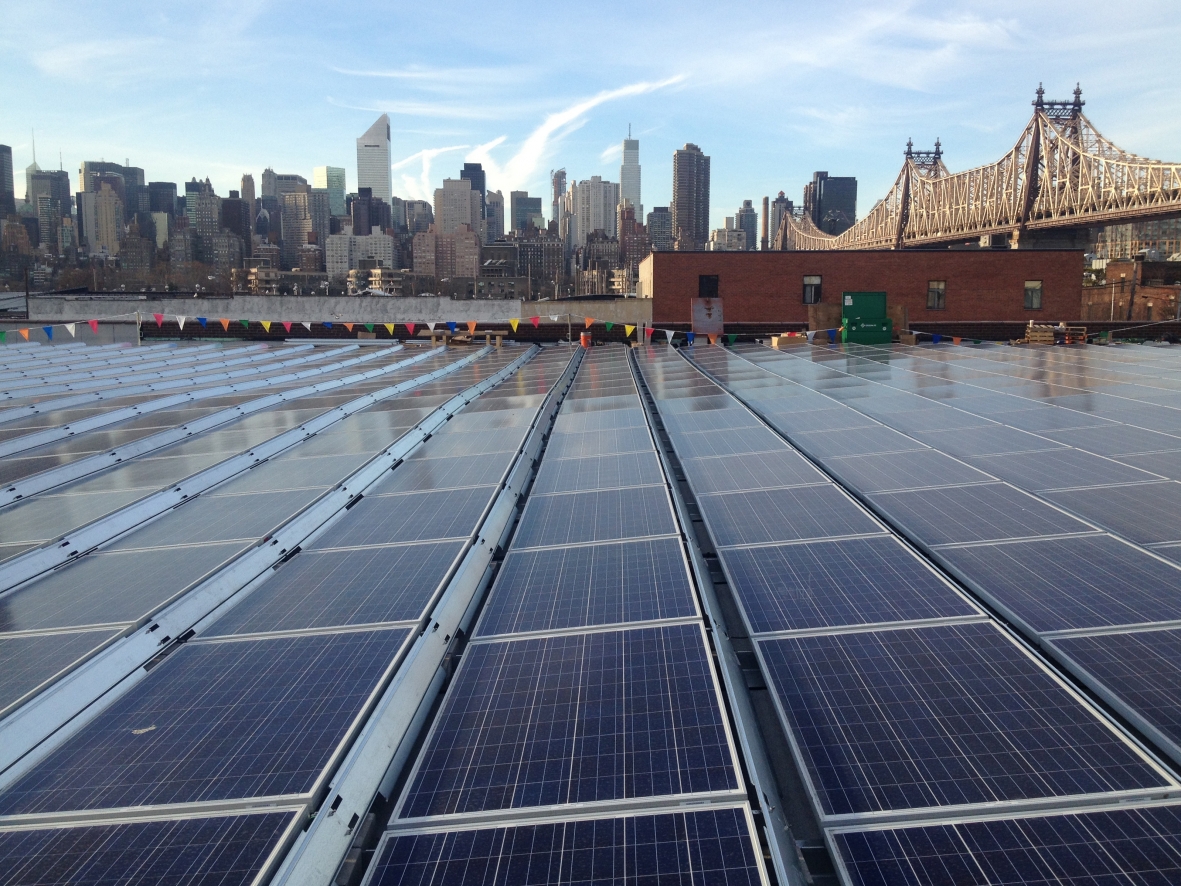 196 kilowatt solar installation in Queens, NY Dykes Lumber Company