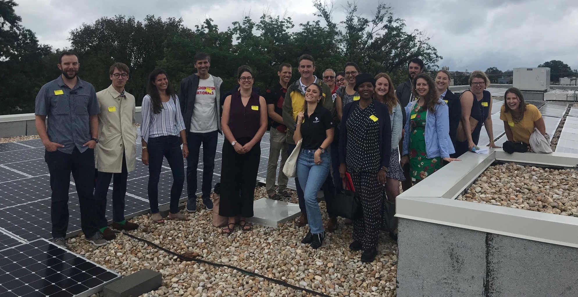 Hill Staffers visit rooftop solar array on Capital City Public Charter School