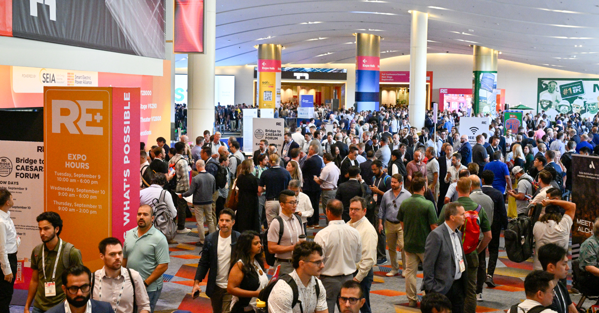 RE+ 2025 Expo crowd